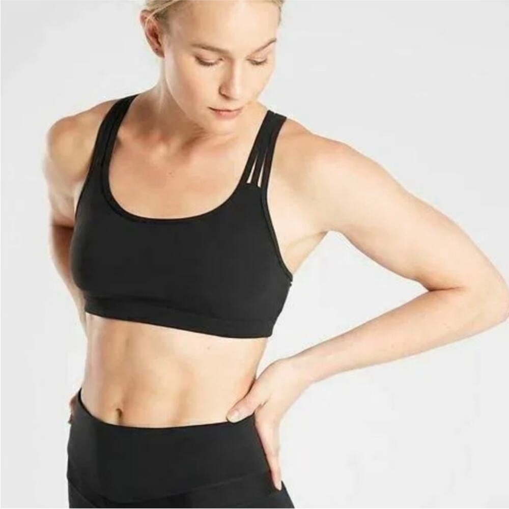 Athleta Fully Focused Sports Bra Black - Picture 8 of 9